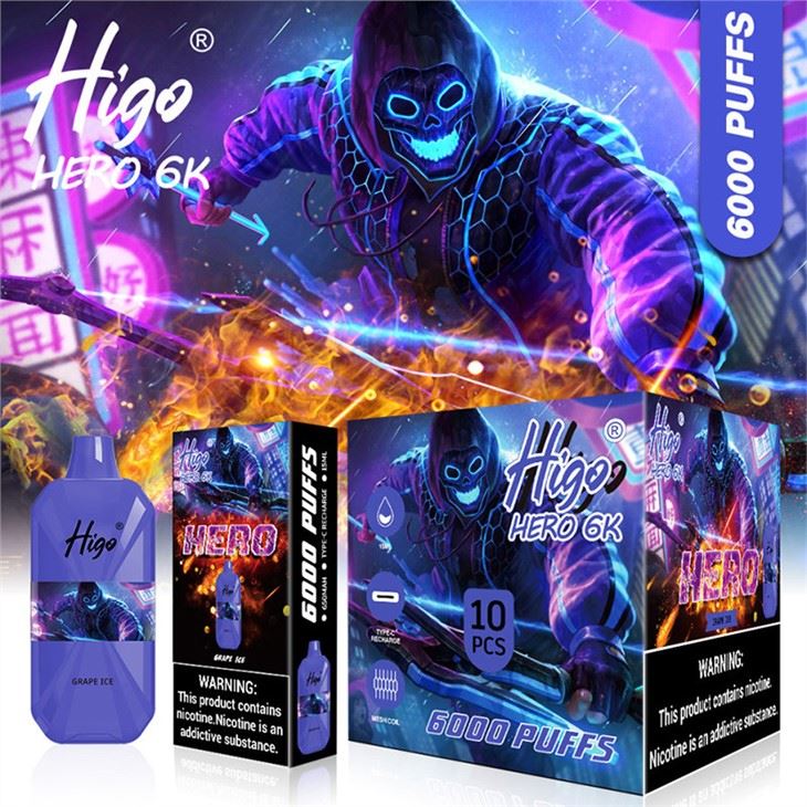 Higo HERO 6K 6000 ইলেকট্রনিক সিগারেট ডিসপোজেবল ভ্যাপ