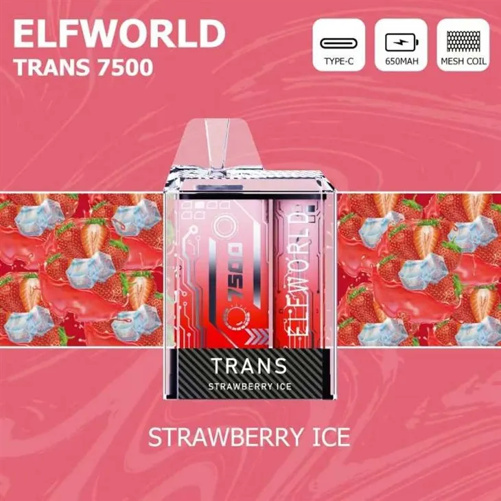 ELFWORLD TRANS 7500 VAPES 7500PUF