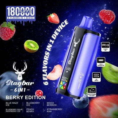 স্ট্যাগ বার 6in1 180000 পাফস