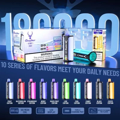 স্ট্যাগ বার 6in1 180000 পাফস ভ্যাপ